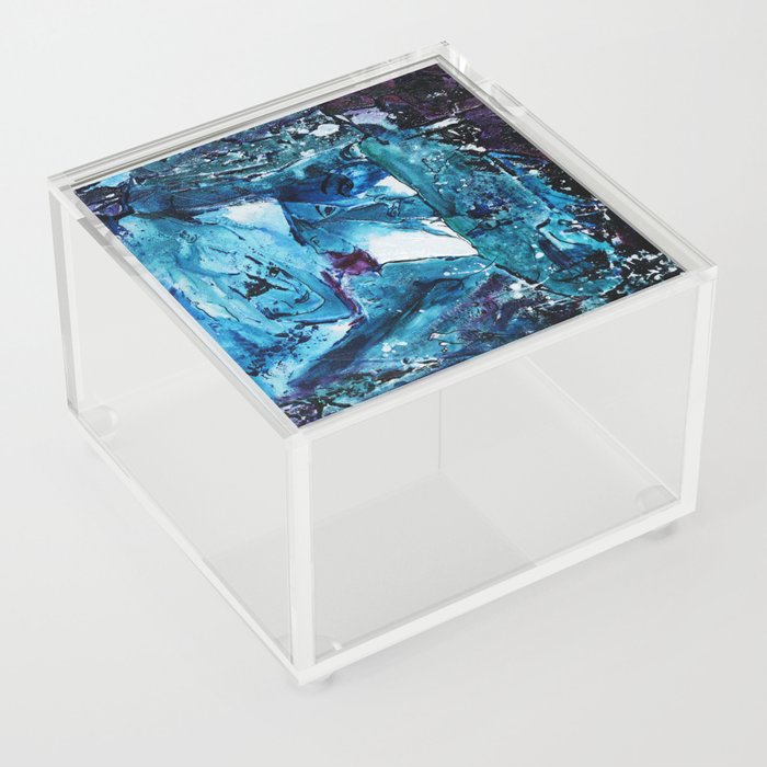 Faces in blue Acrylic Box