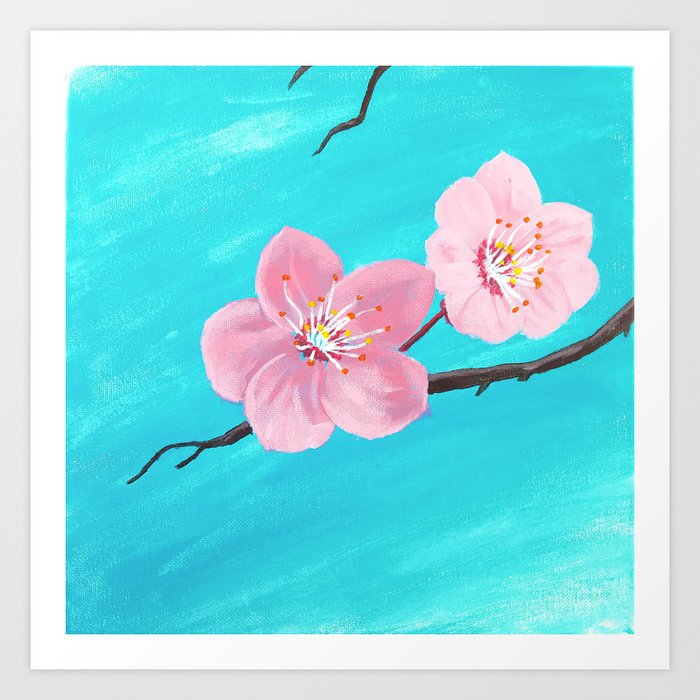 Japanese Cherry Blossoms Art Print By Lovewins Society6