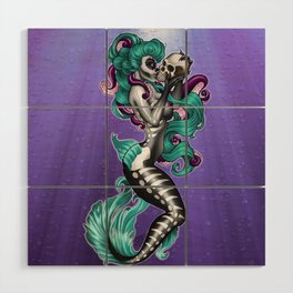 Memento Mori Mermaid Wood Wall Art