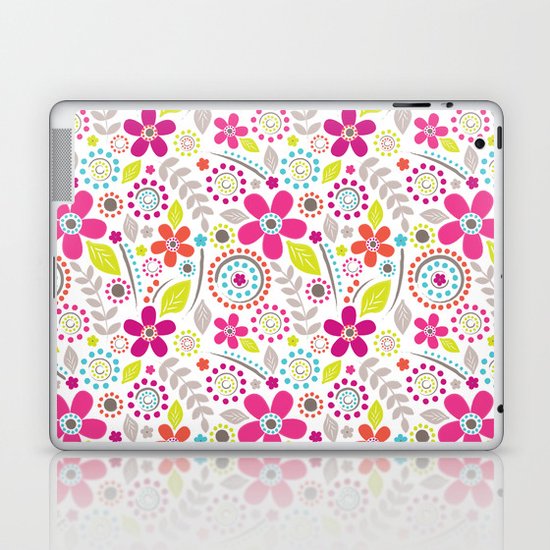 Inky Floral Laptop & iPad Skin