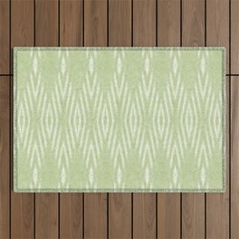 Nappy Faux Velvet Liquid Diamonds in Lime Green Tiled Outdoor Rug