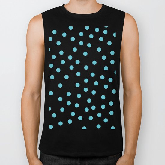 Simply Dots in Seaside Blue Biker Tank