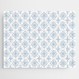 Pale Blue Native American Tribal Pattern Jigsaw Puzzle
