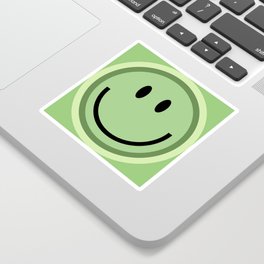 Green Smiley Sticker