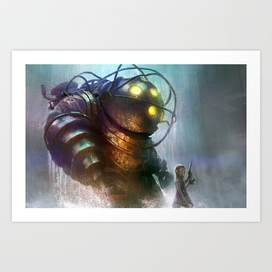 Mr Bubbles strolling Art Print