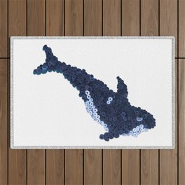 ORCA WHALE- Hand-Rolled Paper Art Outdoor Rug