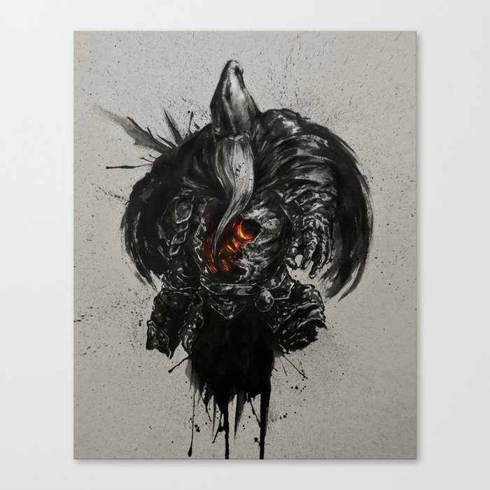 Slave Knight Gael Canvas Print By Ink4everything Society6 Fastest way is to use the bonfire where you meet anri and horace. society6