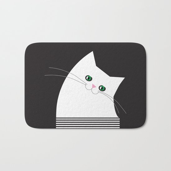 White Cat of Lisa Bath Mat