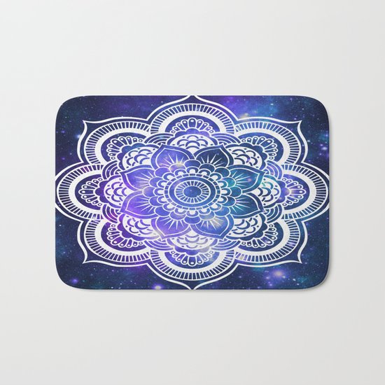Mandala: Violet & Teal Galaxy Bath Mat