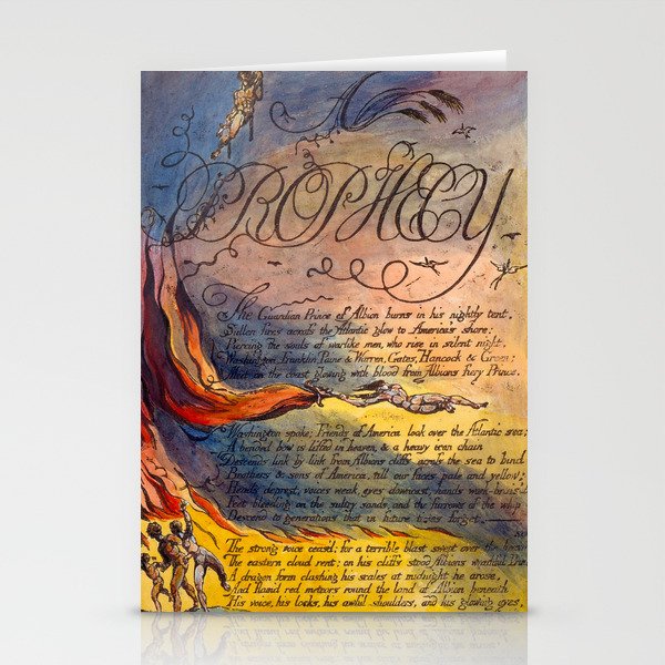 Art from "America: A Prophecy" by William Blake (1793) Stationery Cards