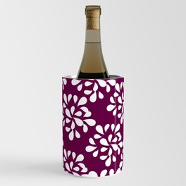 marroon white floral Wine Chiller