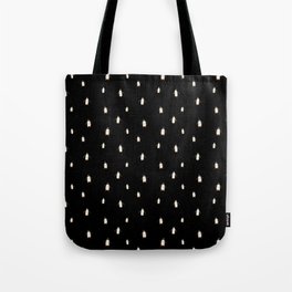 Penguin pattern on Black background Tote Bag