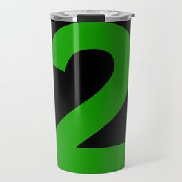 Number 2 (Green & Black) Travel Mug