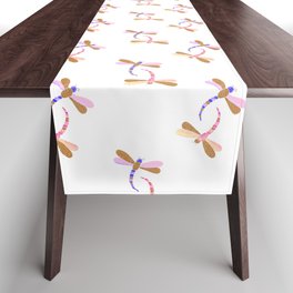 Pink and very peri dragonflies Table Runner