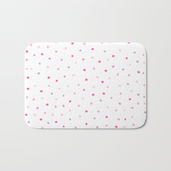 Confetti Dazzling Pink Polka Dots (Sprinkles) Bath Mat