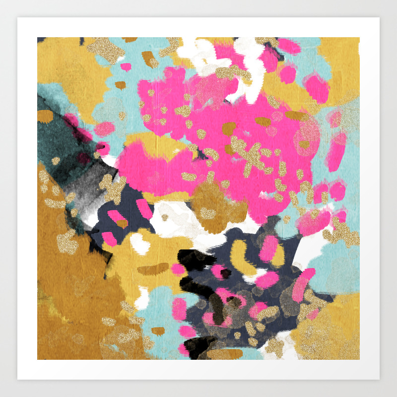 Sacha Abstract Painting Boho Color Palette Bright Happy Dorm