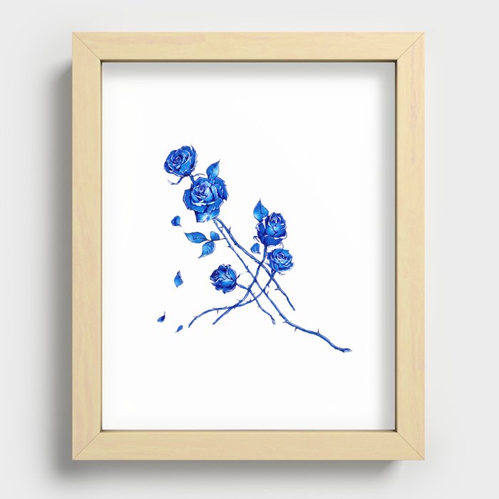 Porcelain Rose Recessed Framed Print