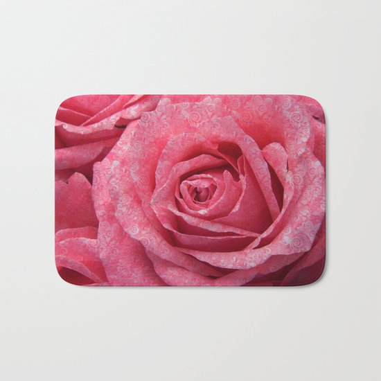 Pink love roses Bath Mat