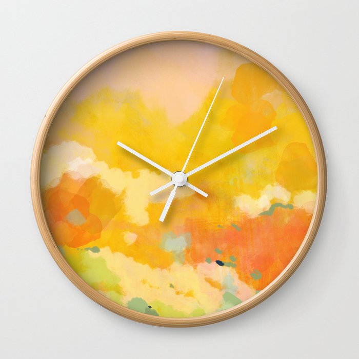 abstract spring sun Wall Clock