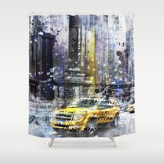 City-Art NYC Collage Shower Curtain