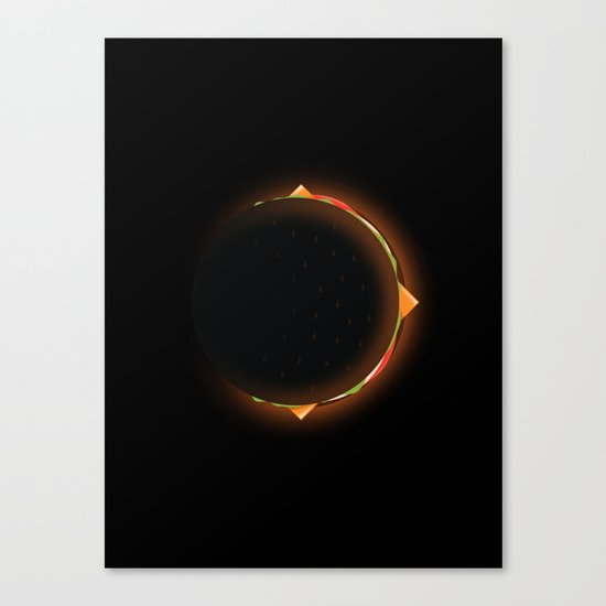 Burger Eclipse Canvas Print