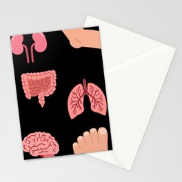 Human anatomy Stationery Cards