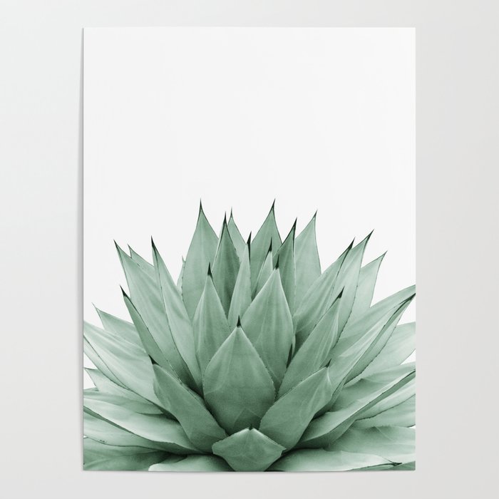 Agave Green Summer Vibes #1 #tropical #decor #art #society6 Poster