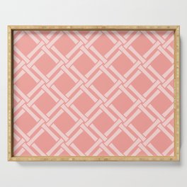 Classic Bamboo Trellis Pattern 224 Pink Serving Tray