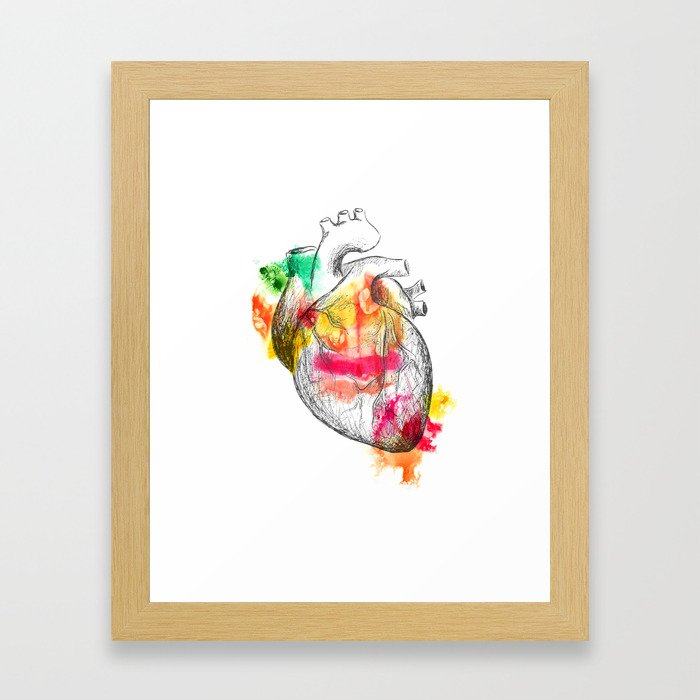 Colorfull heart Framed Art Print