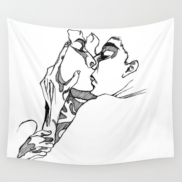 The Kiss Wall Tapestry
