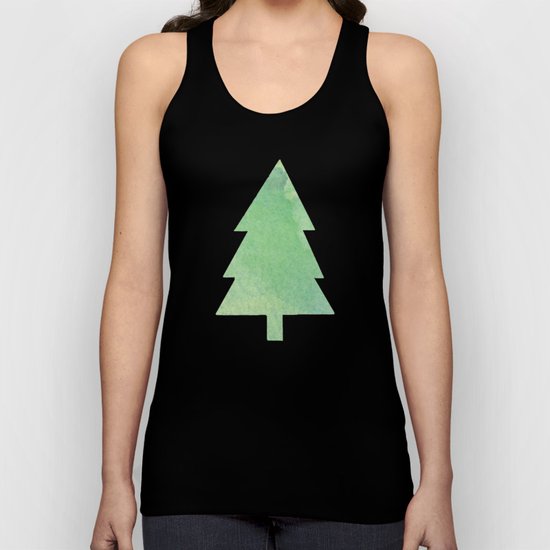 Simple Pine Tree Forest Pattern Unisex Tank Top