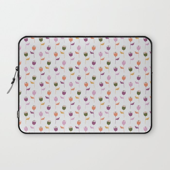 Boho Tulips || Floral Repeating Pattern Laptop Sleeve