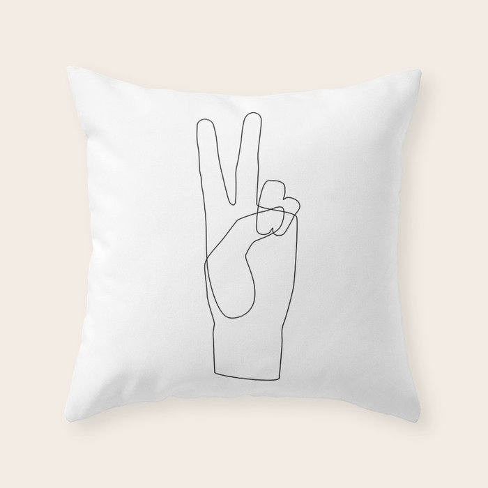 peace throw pillow