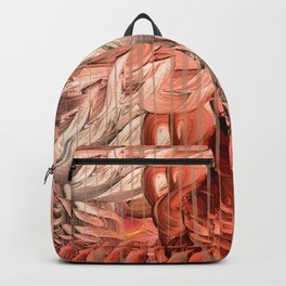 Bel Backpack | Pink, Swirls, Trendy, Painting, Waves, Textured, Oil, Designs, Red, Modern 