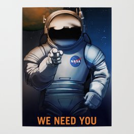 We Need You Journey to Mars NASA Astronaut Recruitment Poster Poster | Recruitment, Jpl, Journeytomars, Wanted, Futurism, Space, Drawing, Cosmonaut, Mars, Martian 