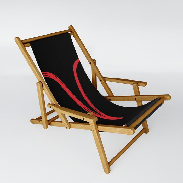 Aries The Ram Red & Black Sling Chair
