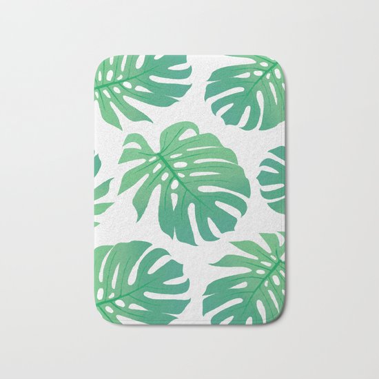 Leaf pattern Bath Mat