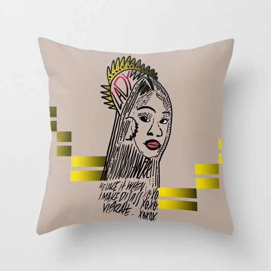 Lady Throw Pillow