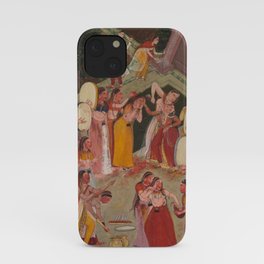 Girls Spraying Each Other at Holi - 17th Century Classical Indian Art iPhone Case