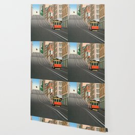 Illustrated Street texture Wallpaper