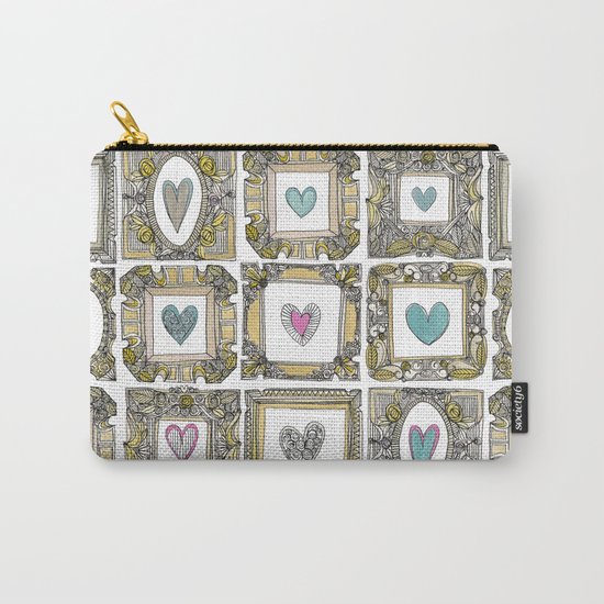 love heart frames Carry-All Pouch