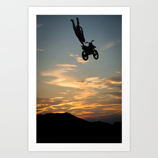 Kugimura Kota One Handing at Sun Set, FMX Japan Art Print