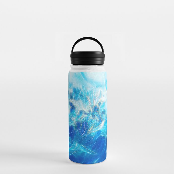Bright Blue Abstraction Water Bottle