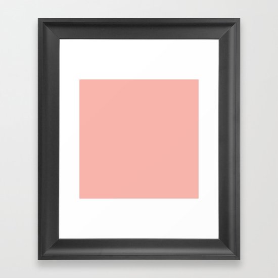 SOLID CORAL/PEACH Framed Art Print