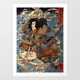 Utagawa Kuniyoshi  Samurai Swordsman Art Print