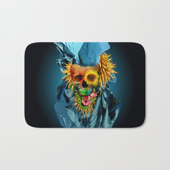 Floral Skull Vivid IV Bath Mat