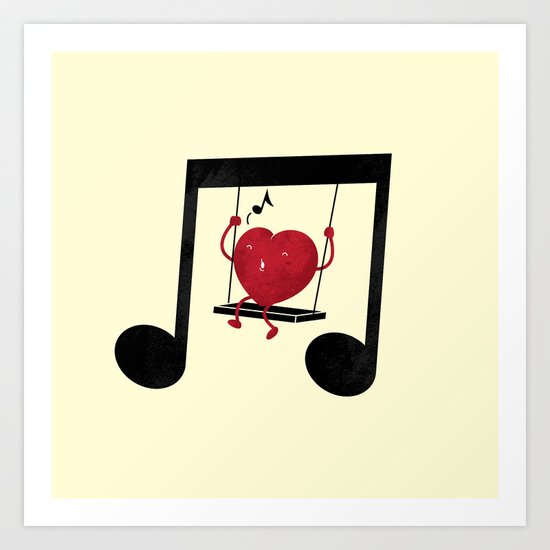 swing a LOVE song Art Print