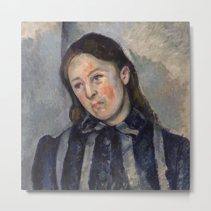 Paul Cezanne - Portrait of Madame Cezanne with Loosened Hair Metal Print