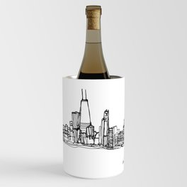 Chicago Skyline (A Continuous Line Drawing) Wine Chiller