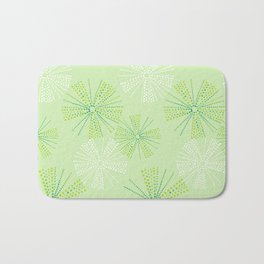 Breeze Bath Mat | Lightgreen, Watercolor, Seaurchins, Summer, Pastelshades, Graphicdesign, Soft 